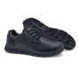 Shoes for Crews Saloon II - zwarte antislipschoenen voor heren - aanzicht onderkant en bovenkant | SKU 43261