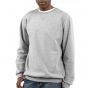 K124 Loose Fit Midweight Crewneck Sweatshirt | Gemêleerd Grijs | model vooraanzicht