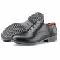 Shoes for Crews Kora, slanke zwarte elegante antislip dames werkschoenen - boven- en onderaanzicht | SKU 52152