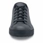 Shoes for Crews Delray, zwarte antislipschoenen met moderne uitstraling - vooraanzicht | SKU 38649