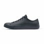 Shoes for Crews Delray, zwarte antislipschoenen met moderne uitstraling - zijaanzicht llinks | SKU 38649