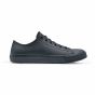 Shoes for Crews Delray, zwarte antislipschoenen met moderne uitstraling - zijaanzicht rechts | SKU 38649