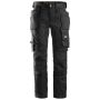 Snickers 6241 AllroundWork Stretch Werkbroek met Holsterzakken | Zwart | vooraanzicht