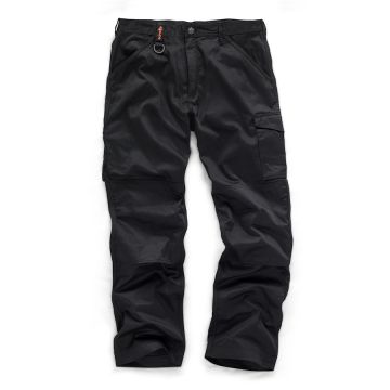 Scruffs Worker Trouser | Zwart | vooraaanzicht