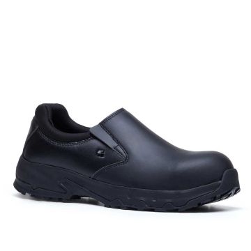 Shoes for Crews Brandon | Driekwartsaanzicht wit en zwart