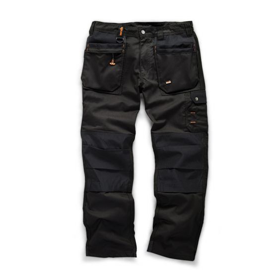 Scruffs Worker Plus Trouser Black - vooraanzicht | Boudo, veilig en comfortabel werken