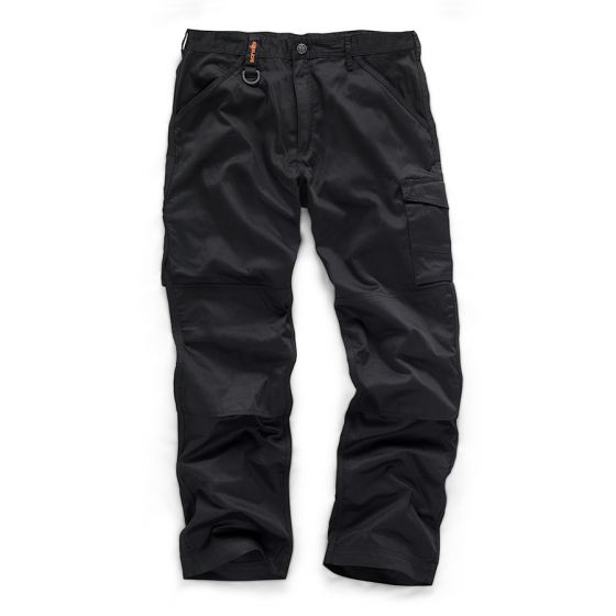 Scruffs Worker Trouser | Zwart | vooraaanzicht