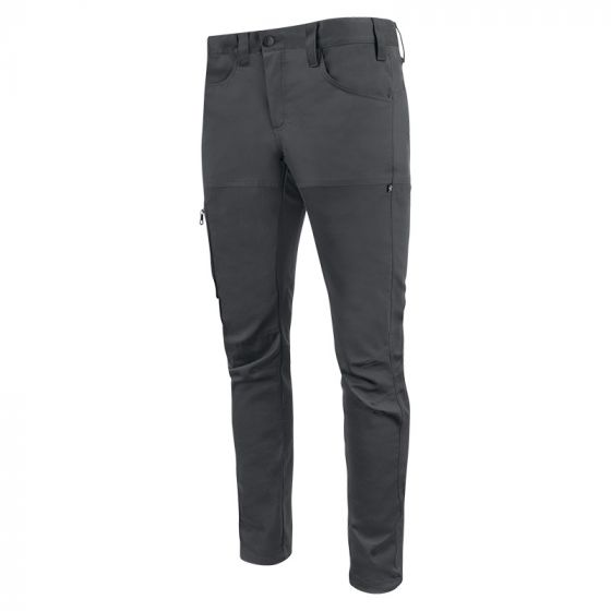 Texstar FP37 Functional Stretch Pants (Men) Dark Grey - driekwartsaanzicht | Boudo, veilig & comfortabel werken