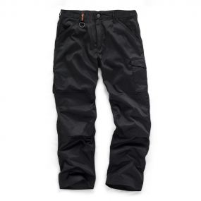 Scruffs Worker Trouser | Zwart | vooraaanzicht