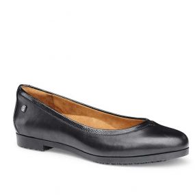 Shoes for Crews Reese, zwarte elegante dames antislipschoenen - driekwartsaanzicht | SKU 57160