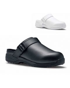 Shoes for Crews Triston SB SRC | Zwart en wit | Driekwartsaanzicht | SKU's 80045 en 80046