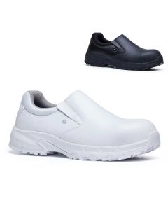 Shoes for Crews Brandon | Driekwartsaanzicht wit en zwart