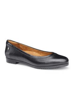 Shoes for Crews Reese, zwarte elegante dames antislipschoenen - driekwartsaanzicht | SKU 57160