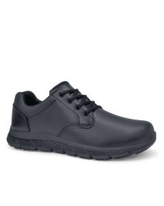 Shoes for Crews Saloon II - zwarte antislipschoenen voor heren - driekwartsaanzicht | SKU 43261